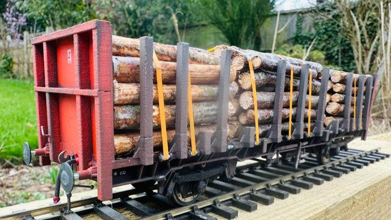 Shapeways O Gauge cut-down OTA timber wagon, custom built and weathered